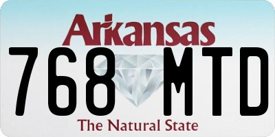 AR license plate 768MTD