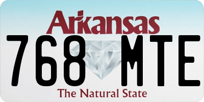 AR license plate 768MTE