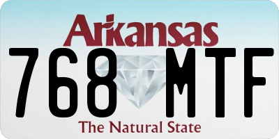 AR license plate 768MTF