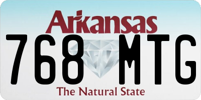 AR license plate 768MTG