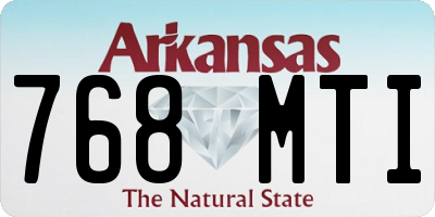 AR license plate 768MTI