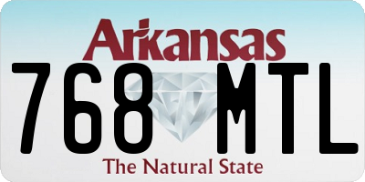 AR license plate 768MTL