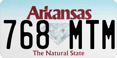 AR license plate 768MTM