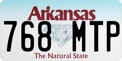 AR license plate 768MTP