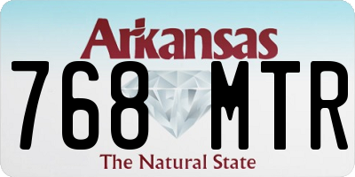 AR license plate 768MTR
