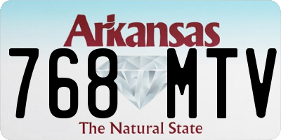 AR license plate 768MTV