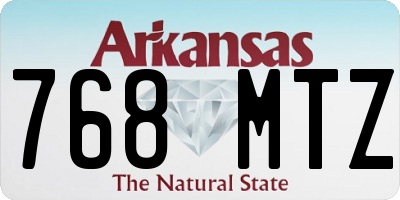 AR license plate 768MTZ