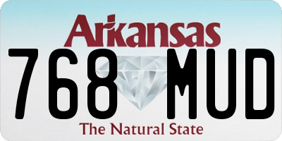 AR license plate 768MUD