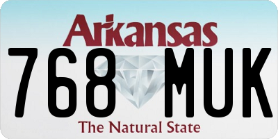 AR license plate 768MUK