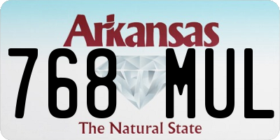 AR license plate 768MUL