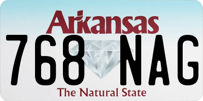 AR license plate 768NAG