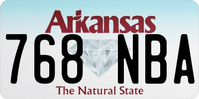 AR license plate 768NBA