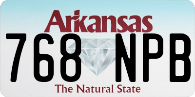 AR license plate 768NPB