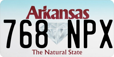 AR license plate 768NPX