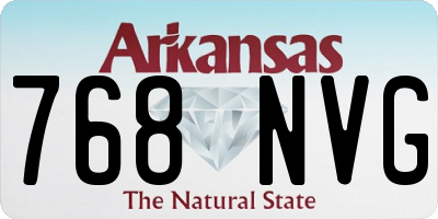 AR license plate 768NVG