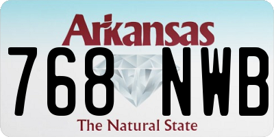 AR license plate 768NWB