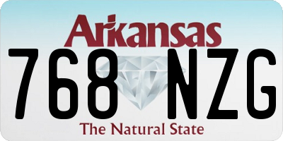 AR license plate 768NZG