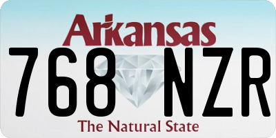 AR license plate 768NZR