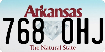 AR license plate 768OHJ