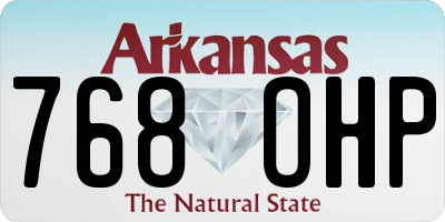 AR license plate 768OHP