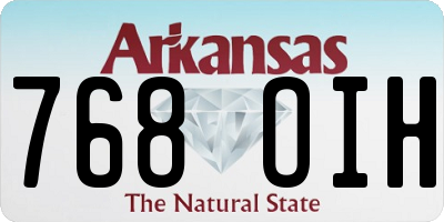 AR license plate 768OIH