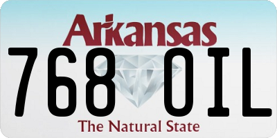 AR license plate 768OIL