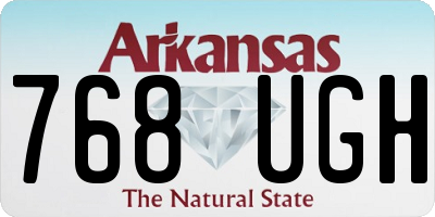 AR license plate 768UGH