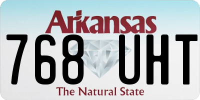 AR license plate 768UHT