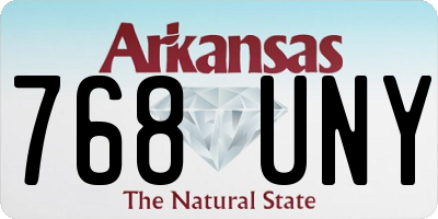 AR license plate 768UNY
