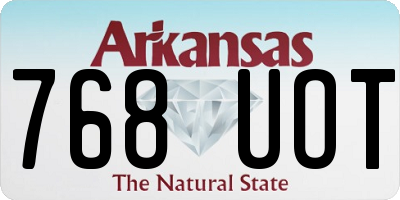 AR license plate 768UOT