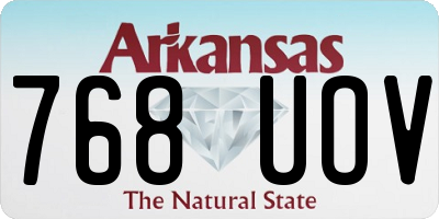 AR license plate 768UOV