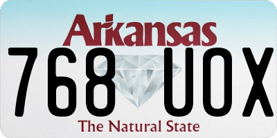 AR license plate 768UOX