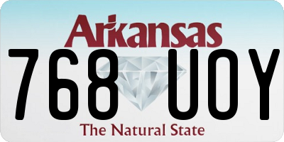 AR license plate 768UOY