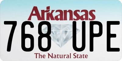 AR license plate 768UPE