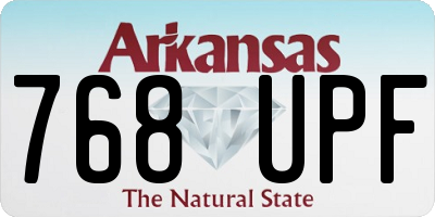 AR license plate 768UPF