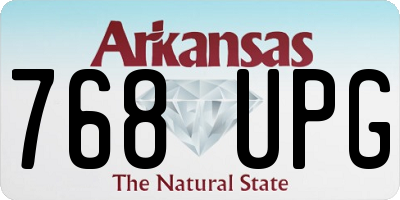 AR license plate 768UPG