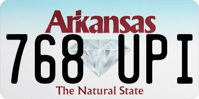 AR license plate 768UPI