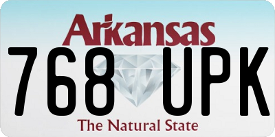 AR license plate 768UPK