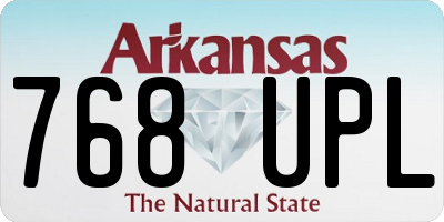 AR license plate 768UPL