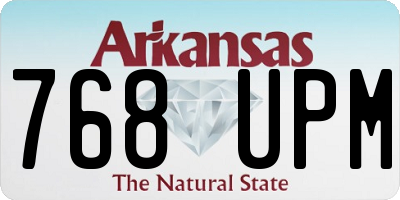 AR license plate 768UPM