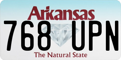 AR license plate 768UPN