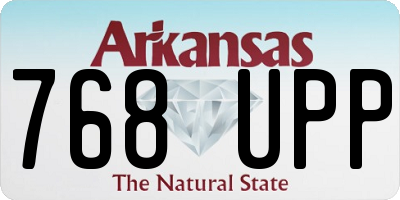 AR license plate 768UPP