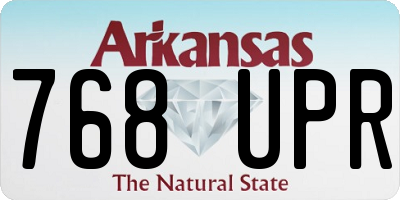 AR license plate 768UPR