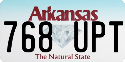 AR license plate 768UPT