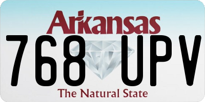 AR license plate 768UPV