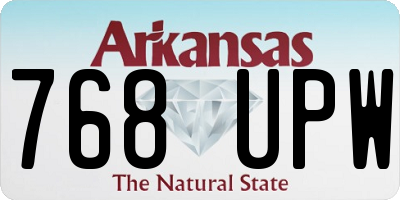 AR license plate 768UPW
