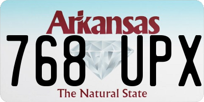 AR license plate 768UPX