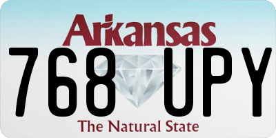 AR license plate 768UPY