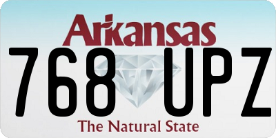 AR license plate 768UPZ