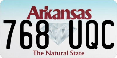 AR license plate 768UQC